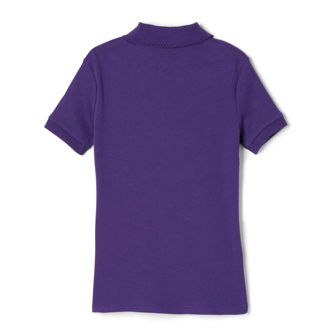 Girl's Short Sleeve Picot Collar