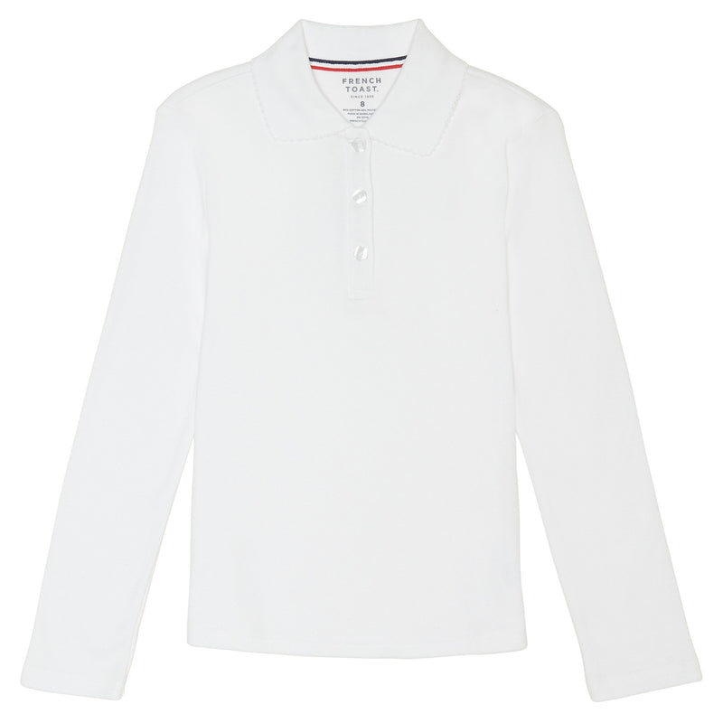 St. Mary's Catholic School - Girl's Plus Size Long Sleeve Picot Collar - No logo
