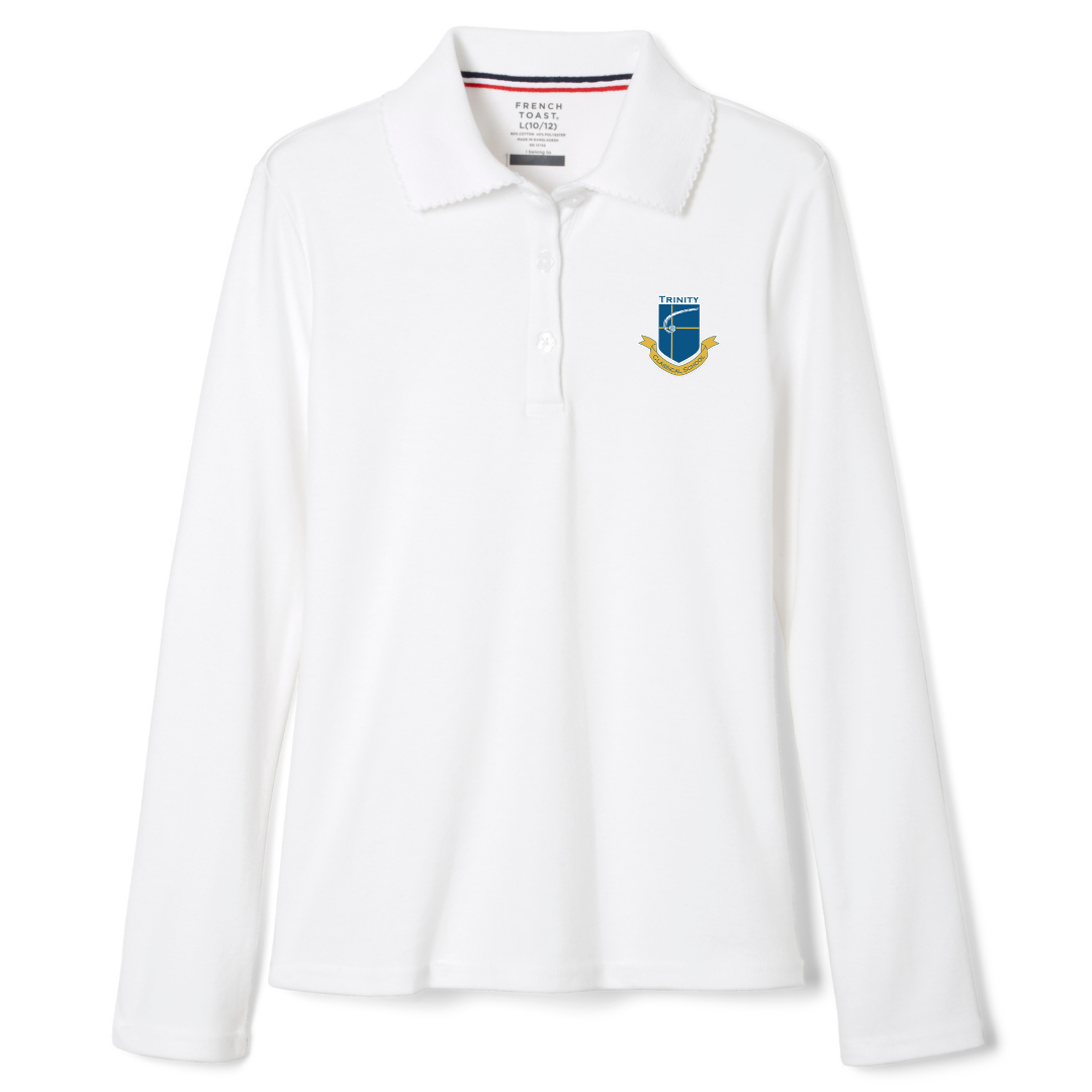 Trinity Classical School - Girl's Long Sleeve Picot Collar Polo
