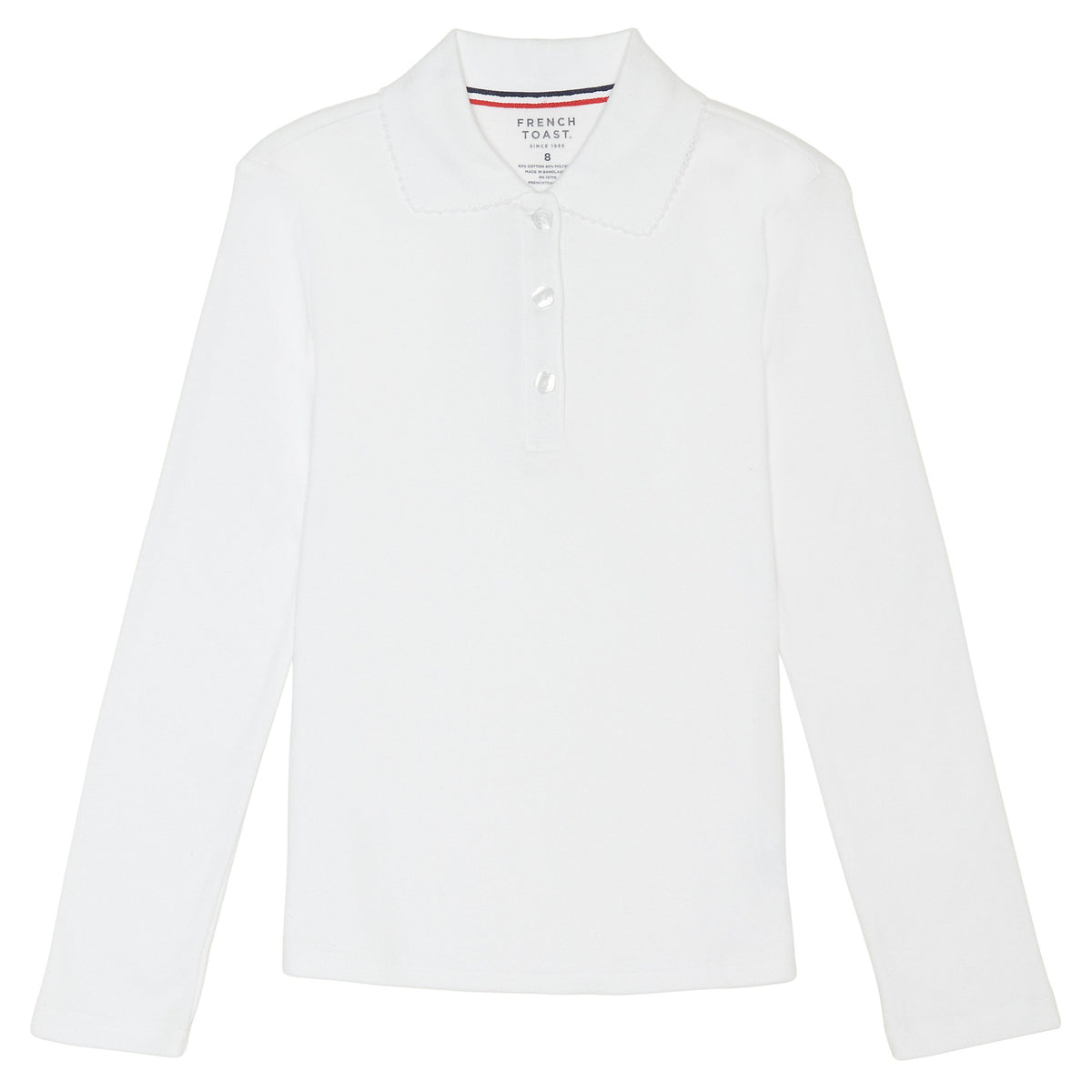 Harbor Christian Academy - Girl&#39;s Long Sleeve Picot Collar Polo - No Logo