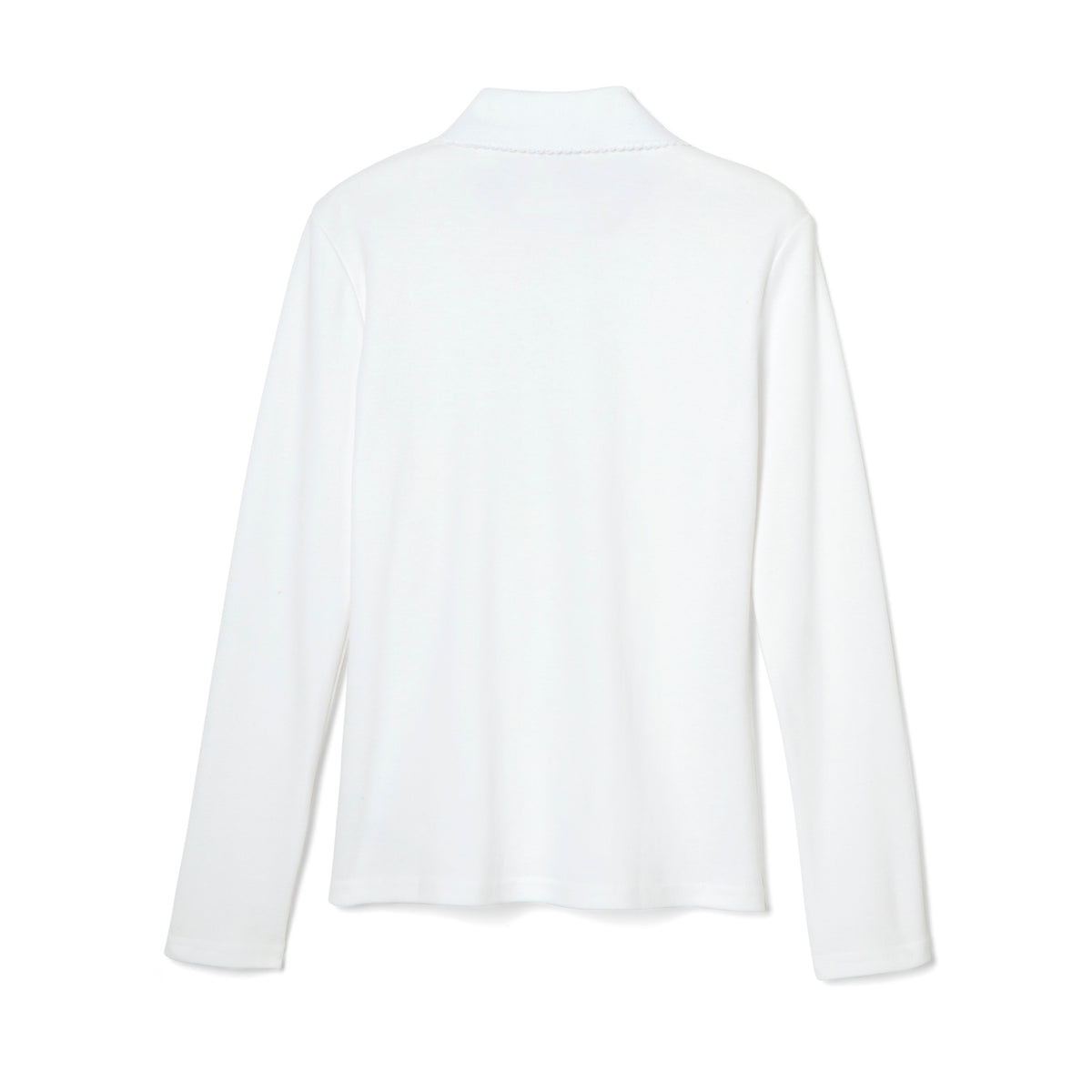 French Toast Toddler Long Sleeve Interlock Polo with Picot Collar