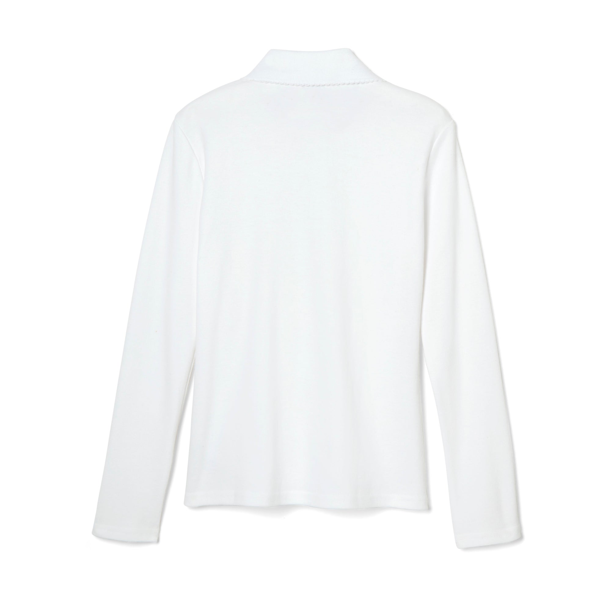 French Toast Toddler Long Sleeve Interlock Polo with Picot Collar