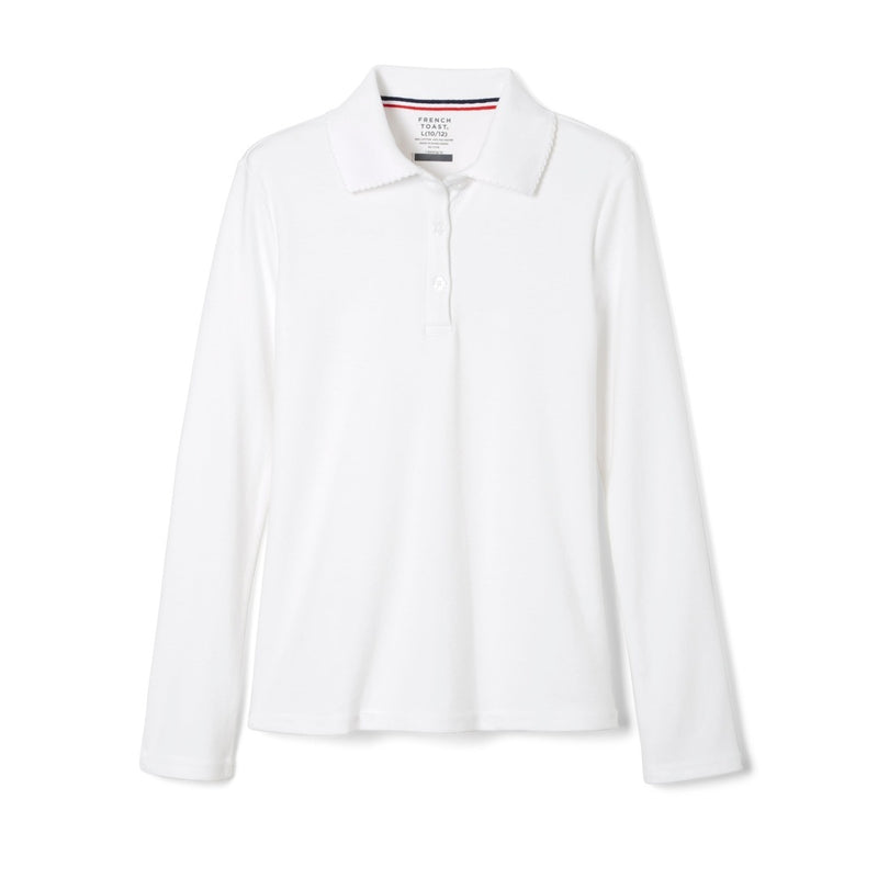 WHA - Girl's  Plus Size Long Sleeve Picot Collar