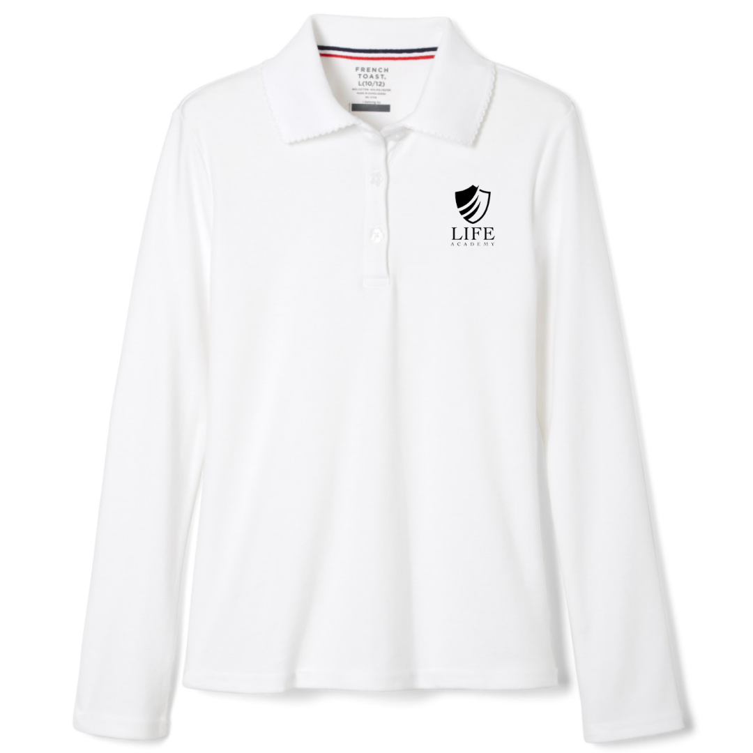 Life Academy - IN - Girl's Long Sleeve Picot Collar Polo