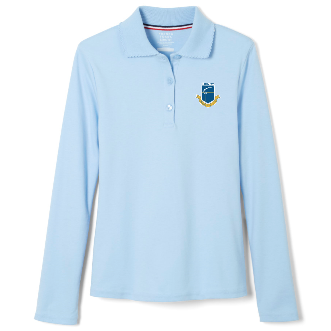 Trinity Classical School - Girl's Long Sleeve Picot Collar Polo