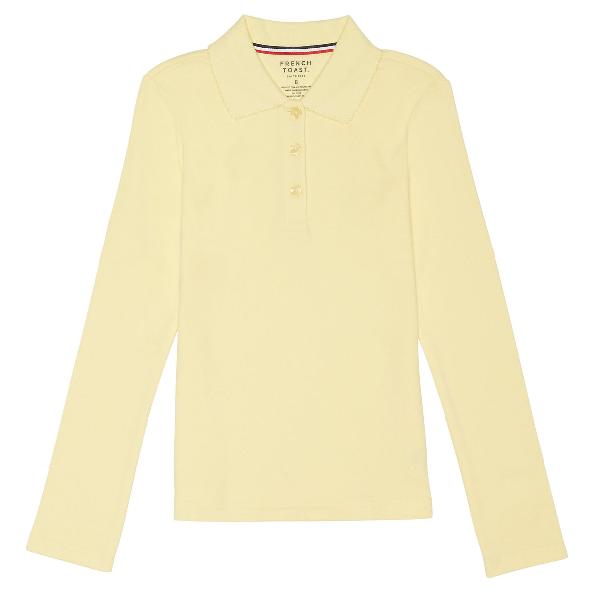 Toddler Girl&#39;s Long Sleeve Picot Collar