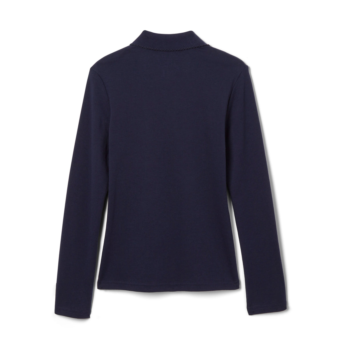 French Toast Toddler Long Sleeve Interlock Polo with Picot Collar