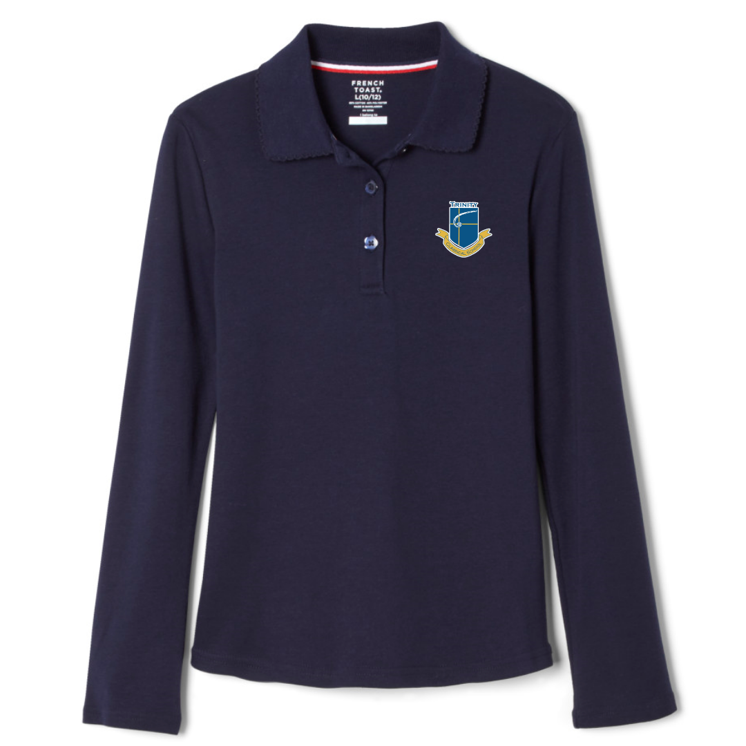 Trinity Classical School - Girl's Long Sleeve Picot Collar Polo