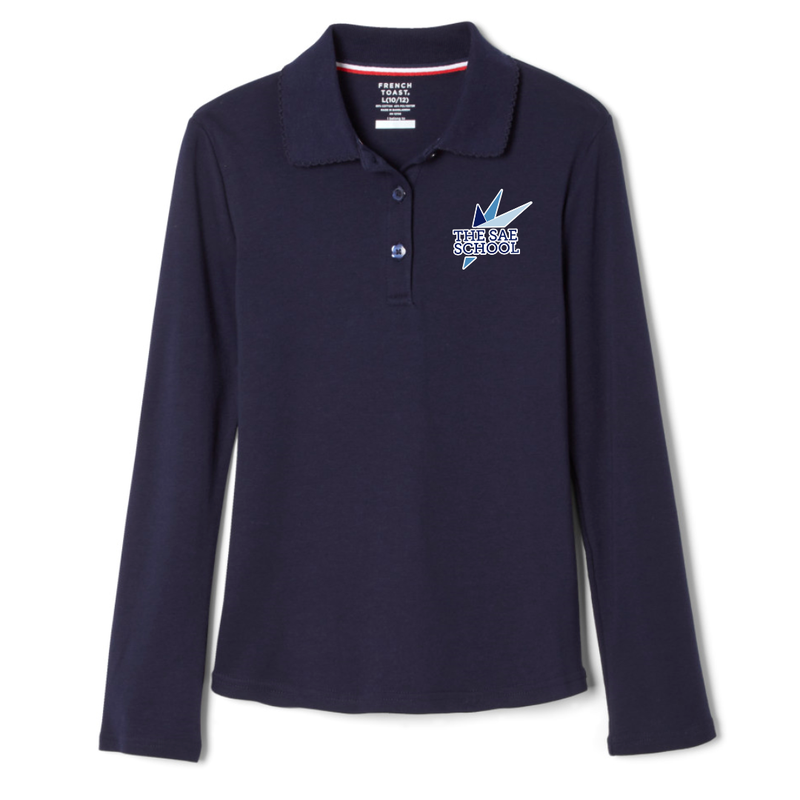 The SAE School - Oregon - Girl's Long Sleeve Picot Collar Polo