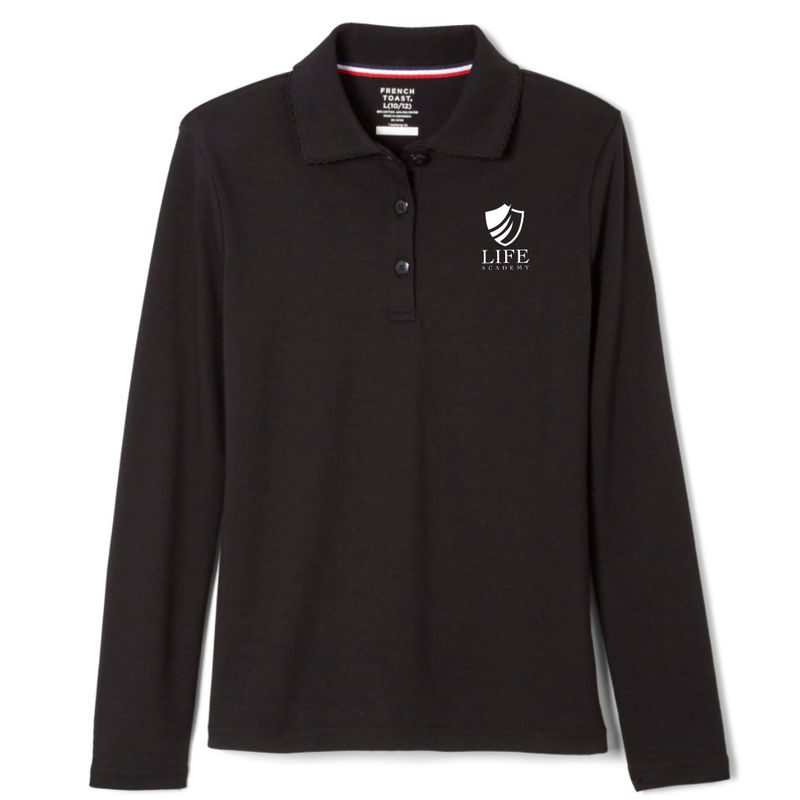 Life Academy - IN - Girl's Long Sleeve Picot Collar Polo