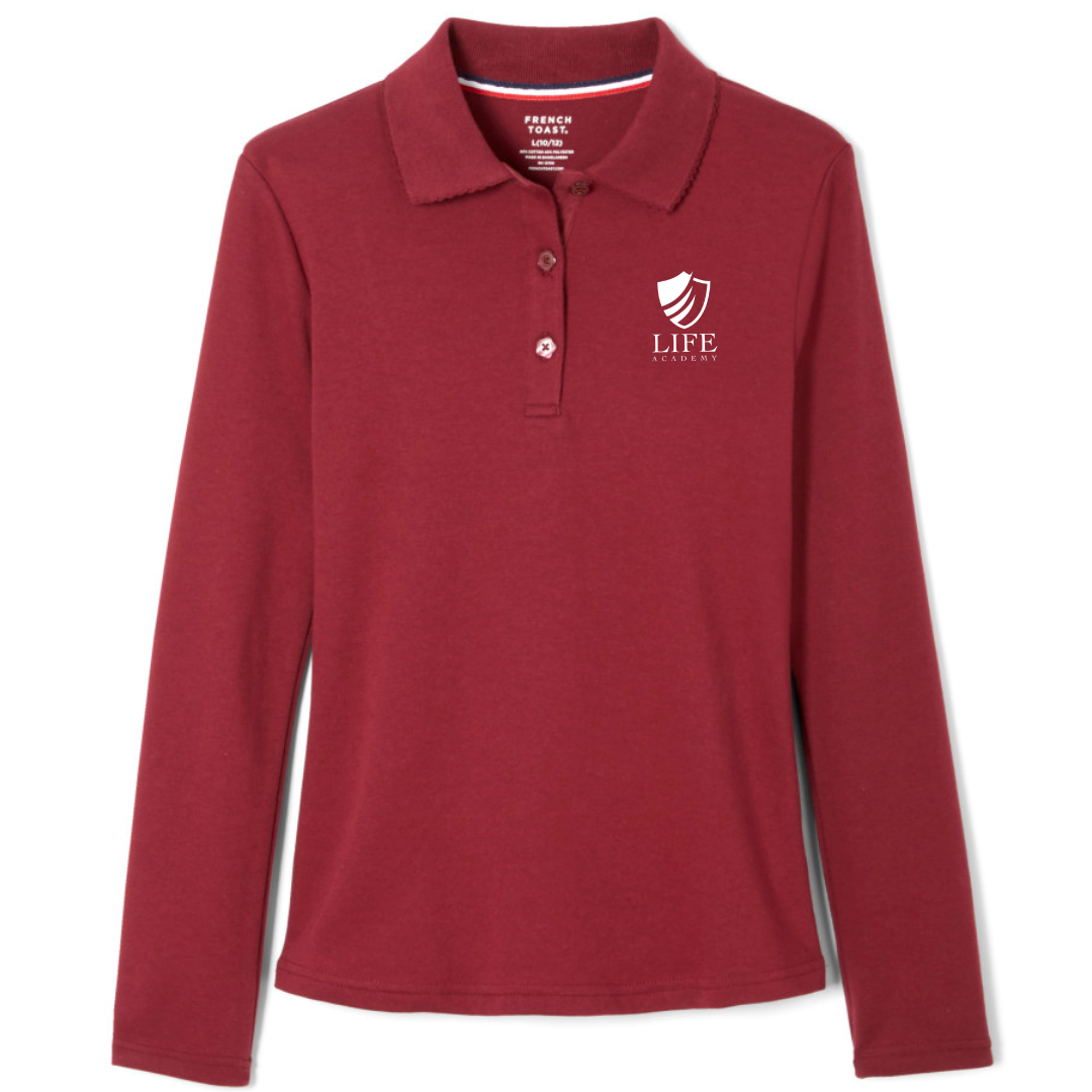 Life Academy - IN - Girl's Long Sleeve Picot Collar Polo
