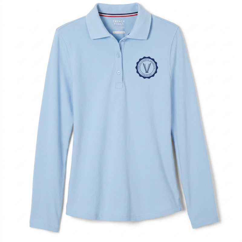 Veritas Classical - AR - Girl's / Young Women's Long Sleeve Stretch Piqué Polo