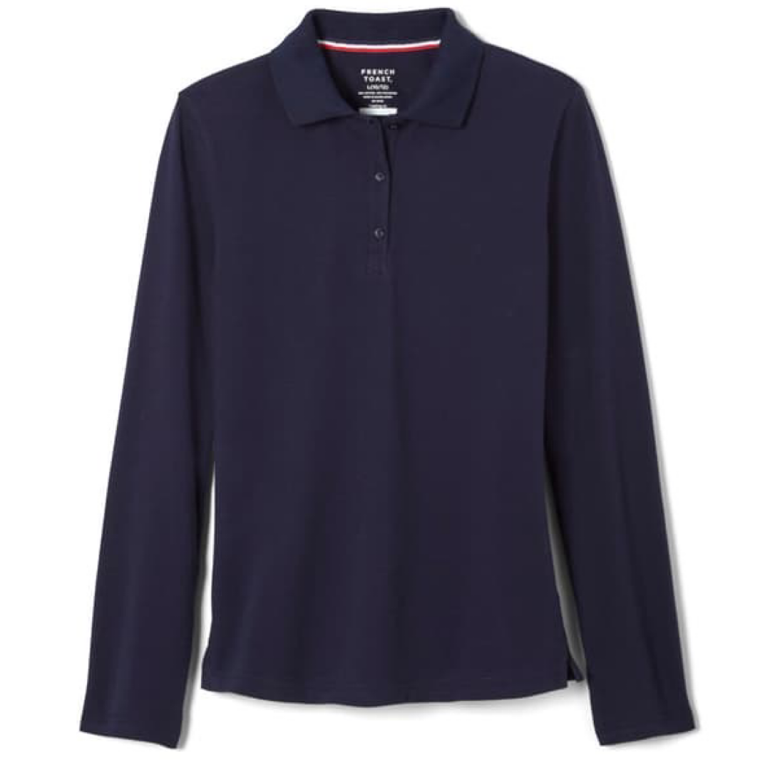 Girl's Long Sleeve Stretch Piqué Polo