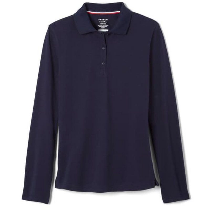 Girl's Long Sleeve Stretch Piqué Polo