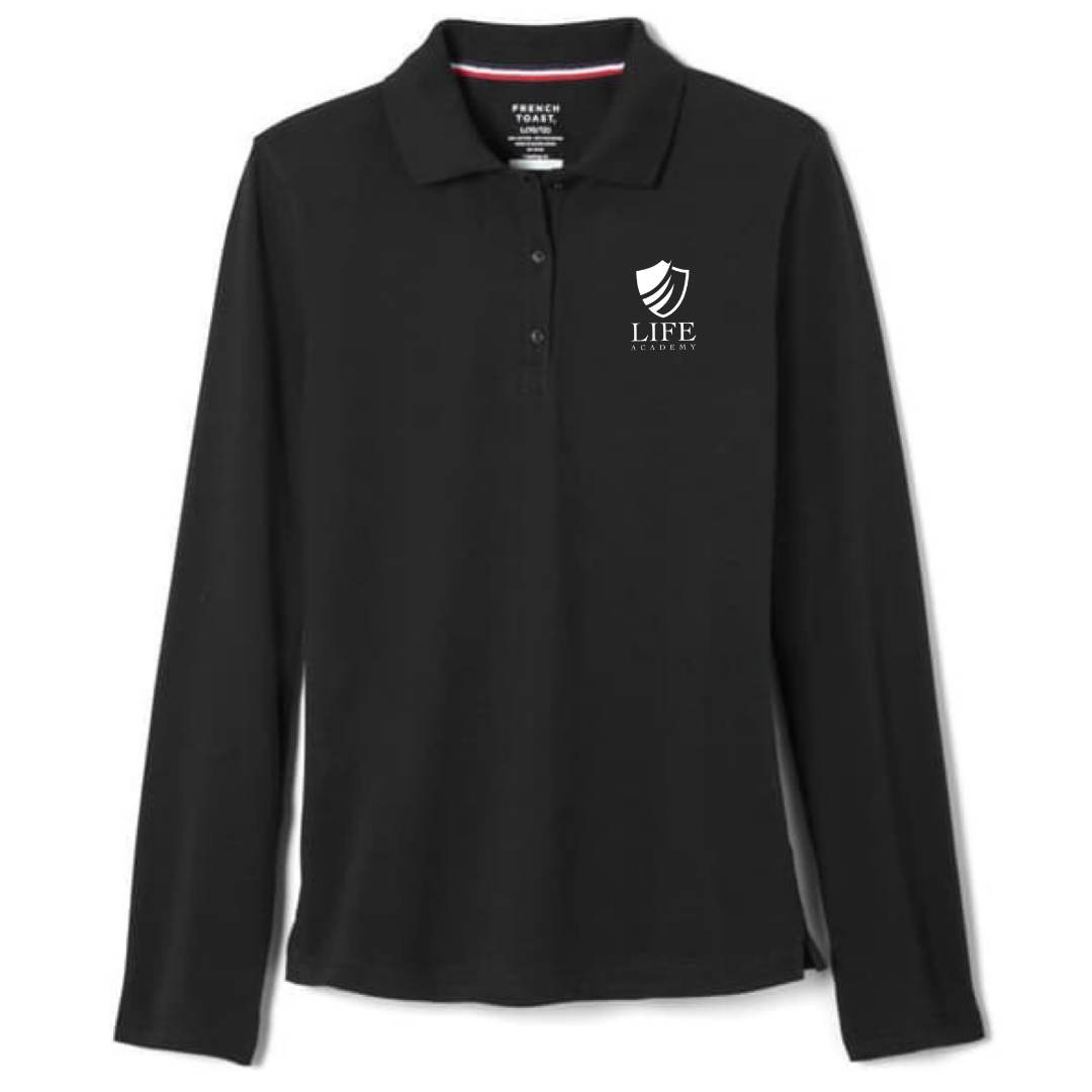 Life Academy - Girl's / Young Women's Long Sleeve Stretch Piqué Polo
