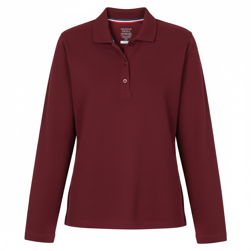 Women's Long Sleeve Stretch Piqué Polo