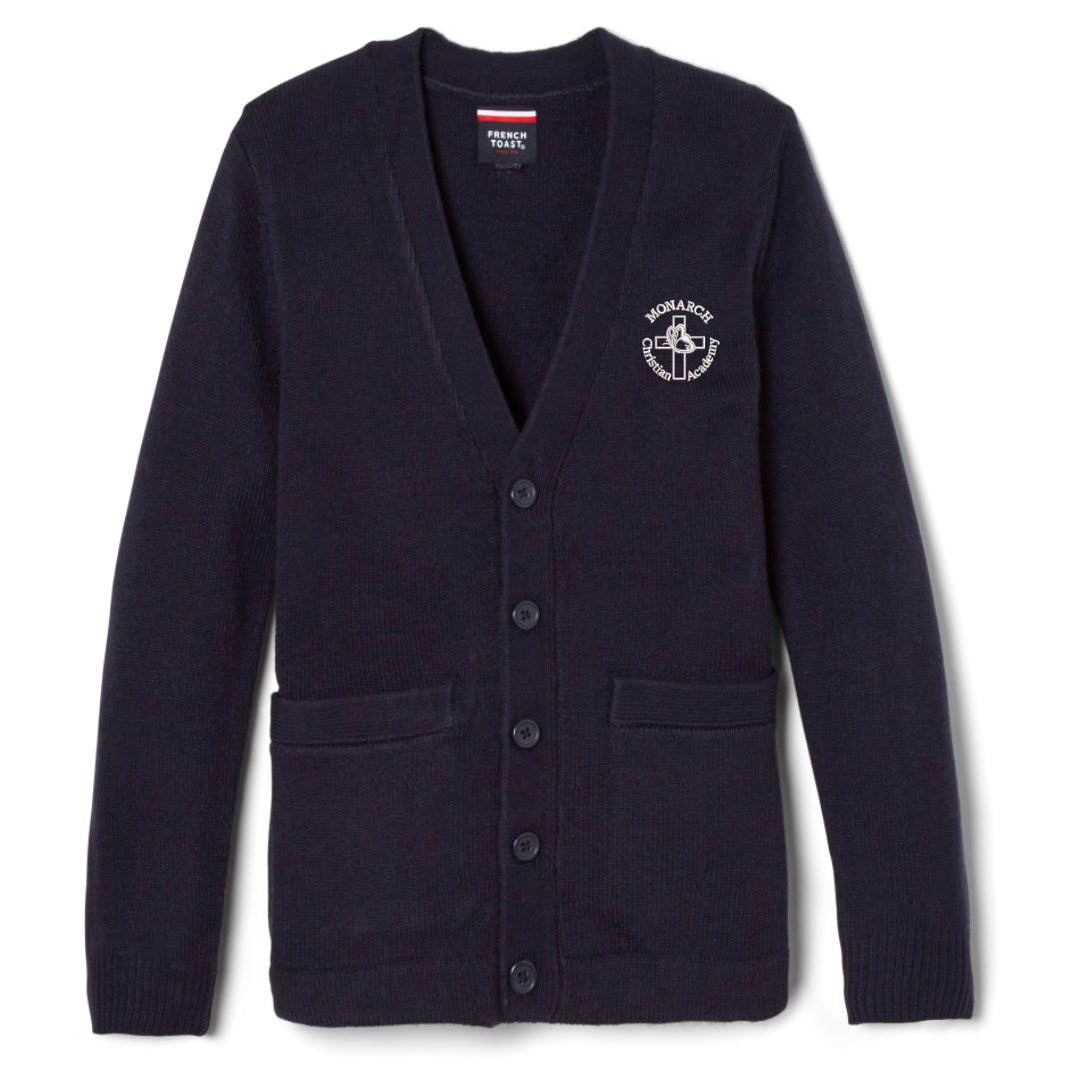 Monarch Christian Montessori - Co-Ed Youth / Adult V-Neck Cardigan Sweater