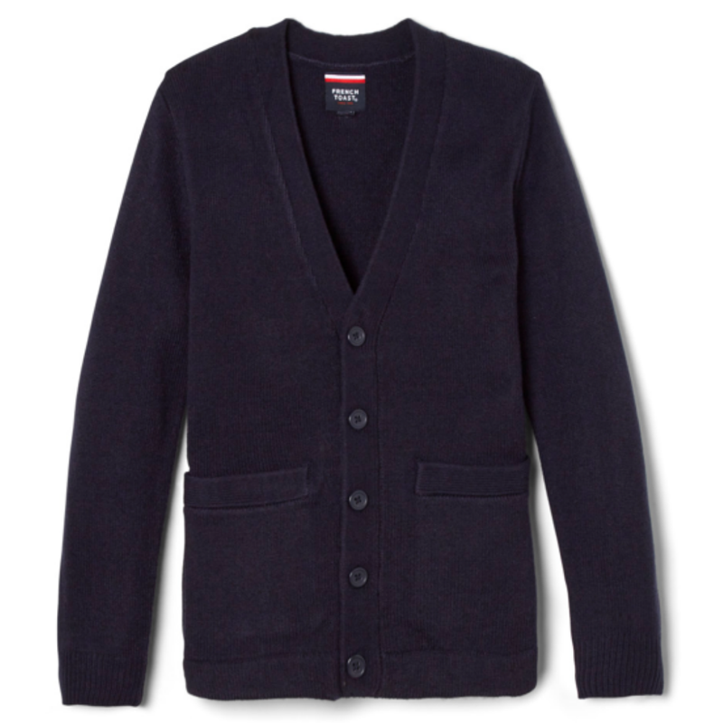 Surprise  Scholé Academy - Boy's / Young Men's V-Neck Cardigan Sweater - No Logo