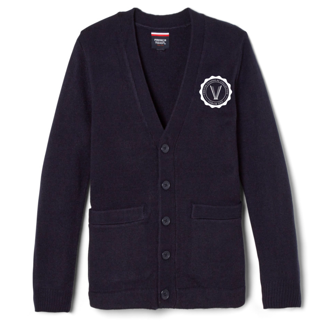 Veritas Classical - AR - Boy's Youth / Adult V-Neck Cardigan Sweater - All Grades
