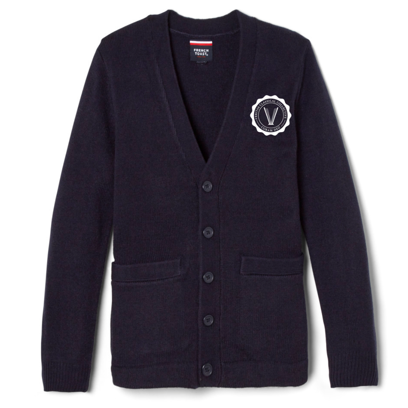 Veritas Classical - AR - Boy's Youth / Adult V-Neck Cardigan Sweater - All Grades