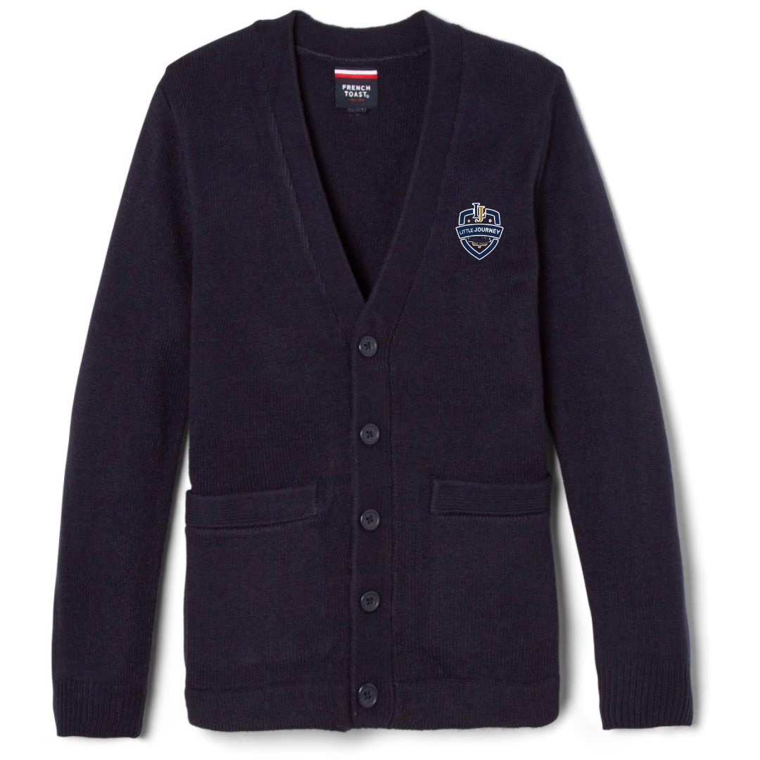 Little Journey Preschool - Youth / Adult Co-Ed V-Neck Cardigan Sweater