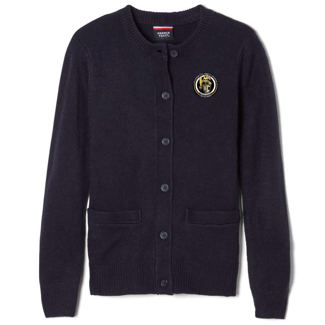 The Masters Class - Girl's / Women's  Anti-Pill Crewneck Cardigan