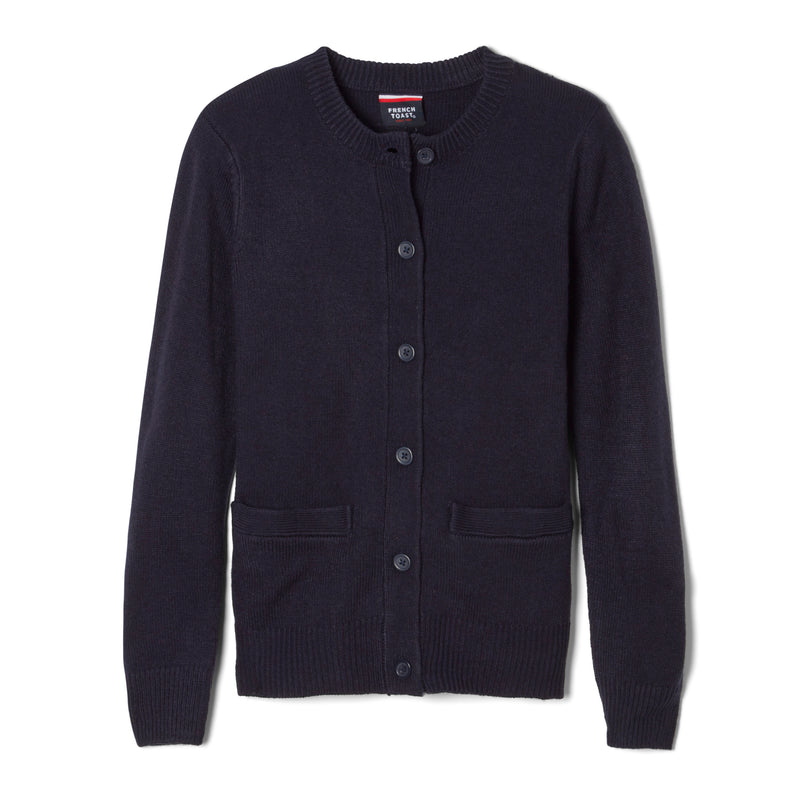 Chestertown Christian Academy - Girl's Crew Neck Cardigan - No Logo