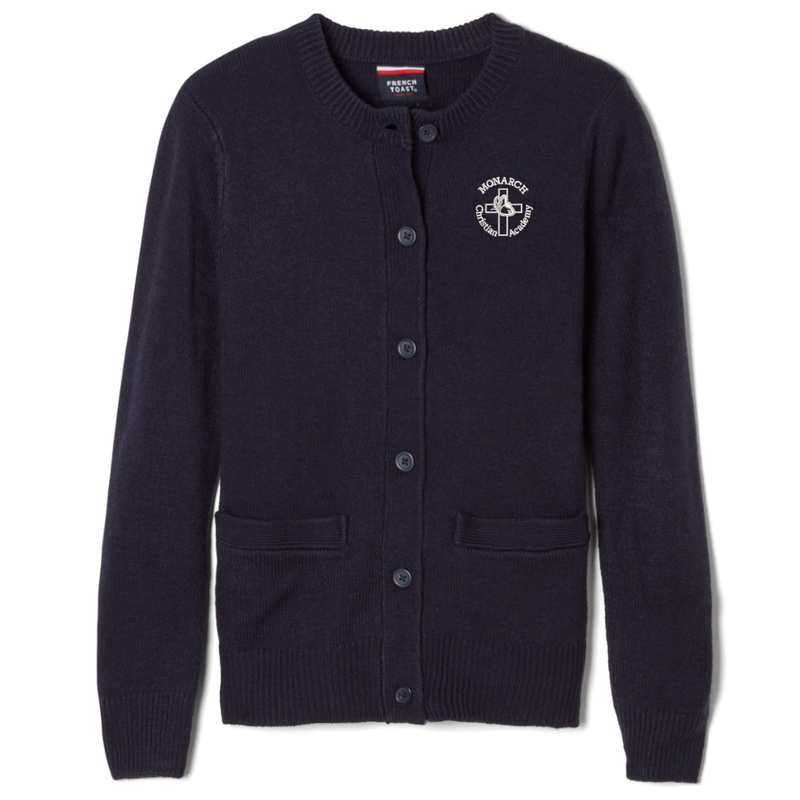 Monarch Christian Montessori - Girl's / Young Women's Crewneck Cardigan Sweater