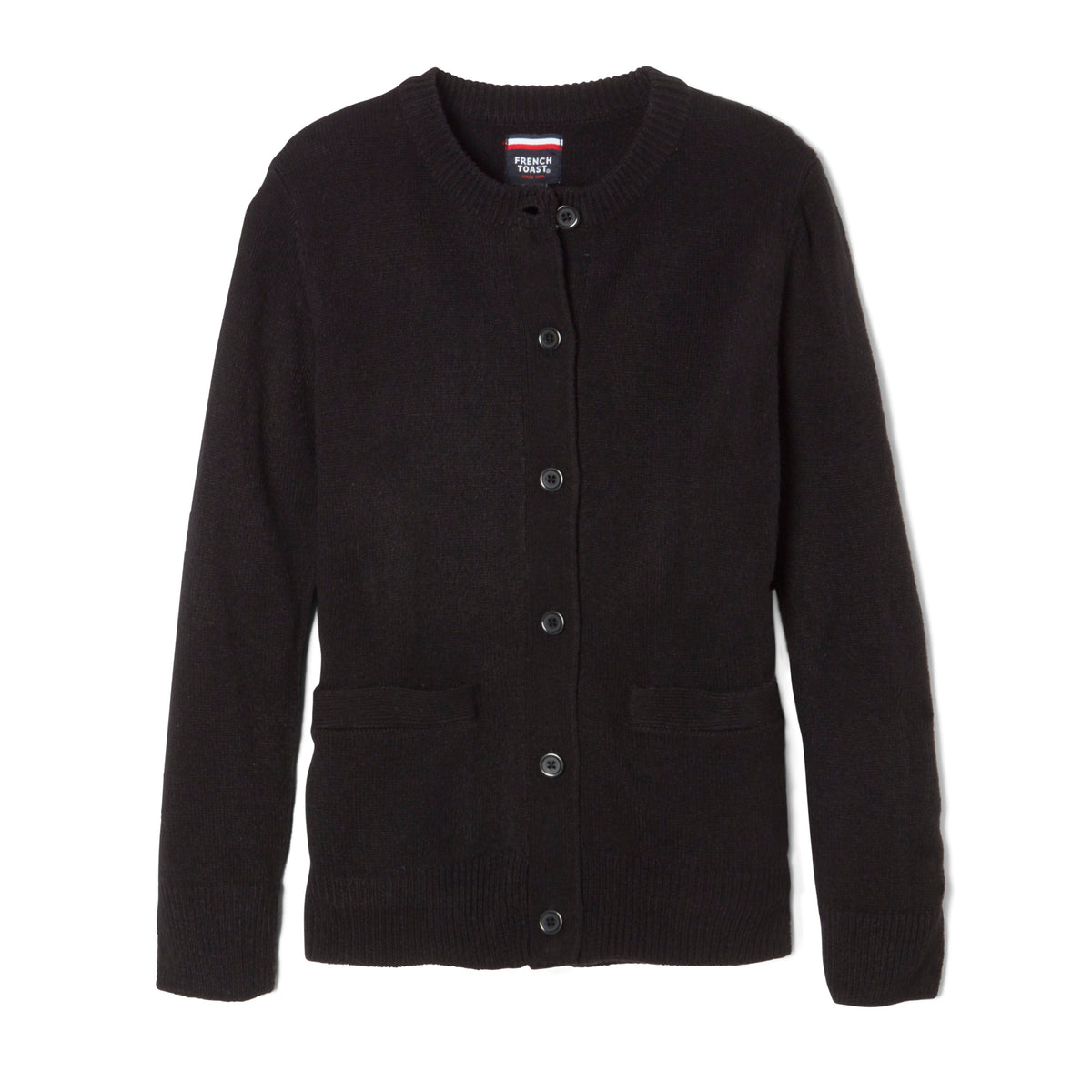 Toddler Girls Anti-Pill Crewneck Cardigan