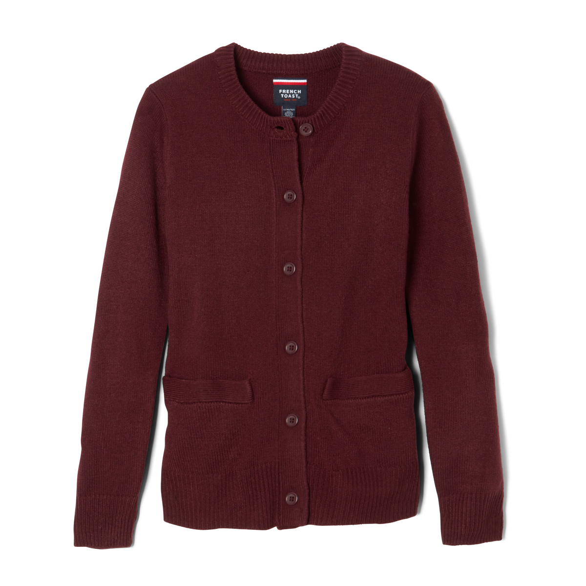 Toddler Girls Anti-Pill Crewneck Cardigan