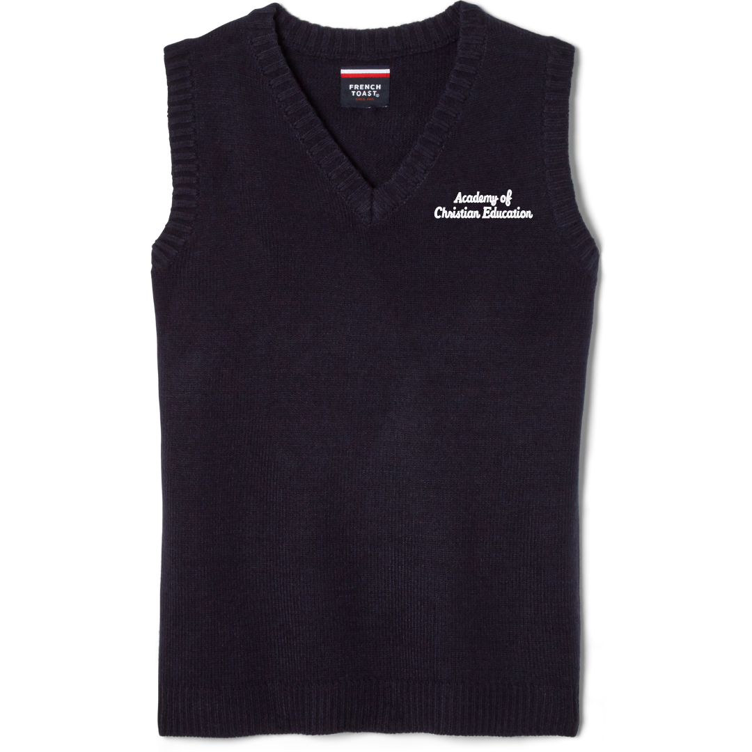 Academy of Christian Education - Co-Ed Youth / Adult  V-Neck Sweater Vest