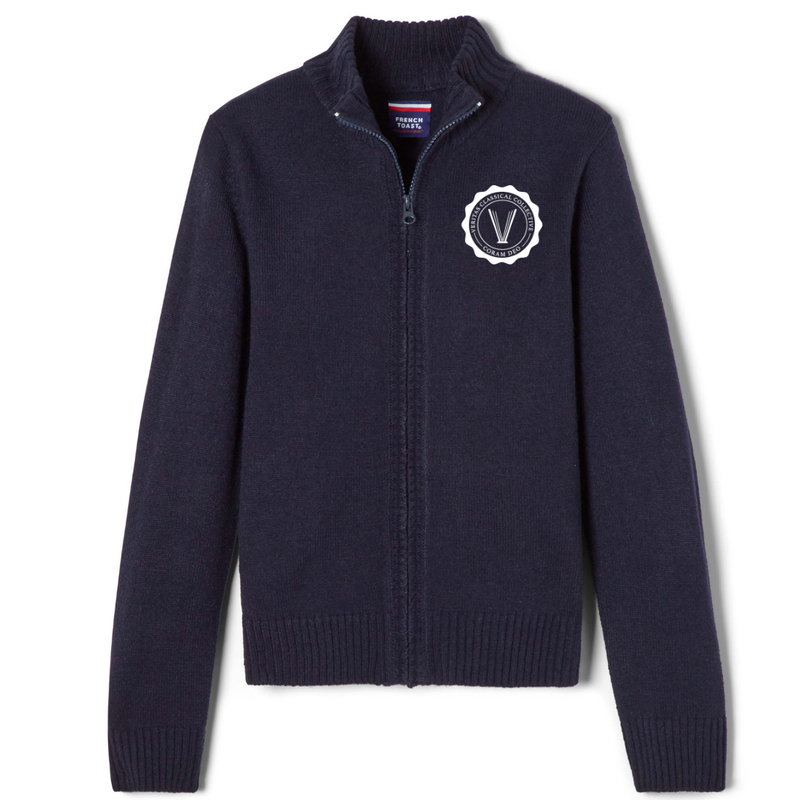 Veritas Classical - AR - Boy's Youth / Adult Zip Front Cardigan - All Grades