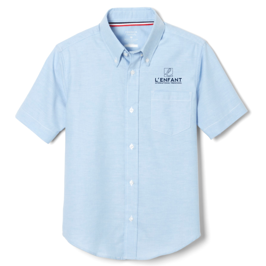 L'Enfant Montessori International Preschool - Boy's / Young Men's Short Sleeve Oxford Shirt