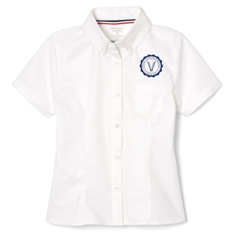 Veritas Classical - AR - Girl's / Young Women's Short Sleeve Feminine Fit Oxford Shirt