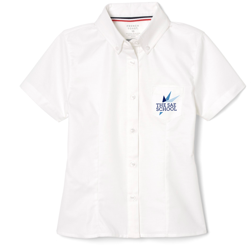 The SAE School - Girl's / Women's Short Sleeve Feminine Fit Oxford Shirt