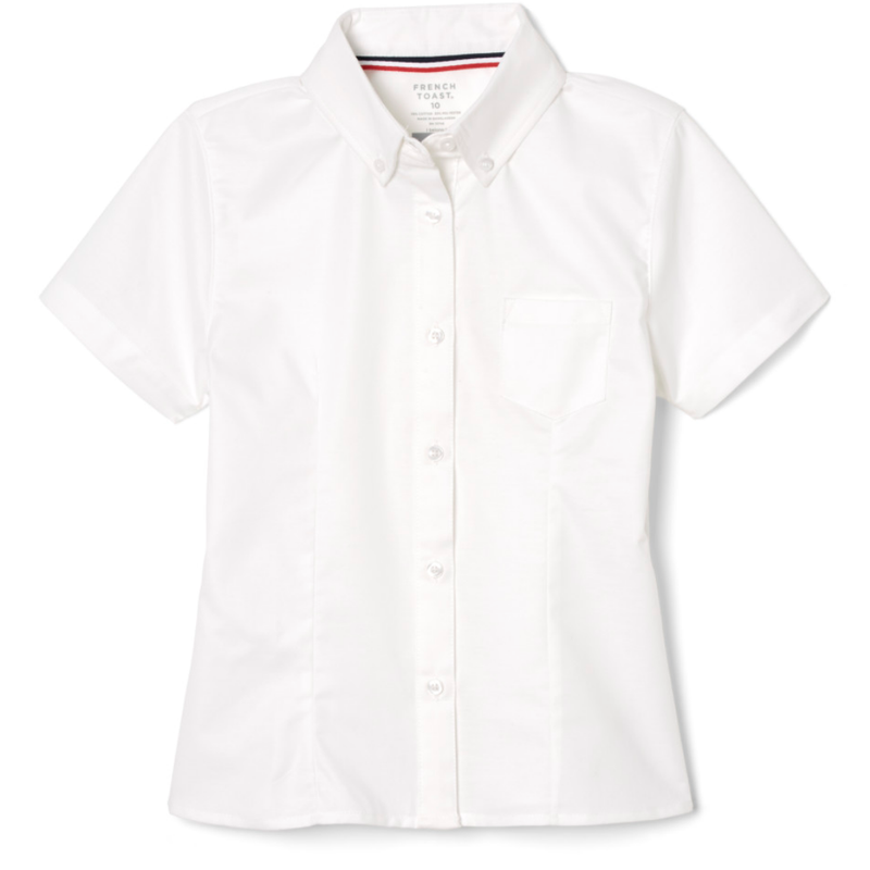 KINGS ACADEMY-CA - Girl's / Young Women's Short Sleeve Oxford Shirt - No Logo - 9-12th