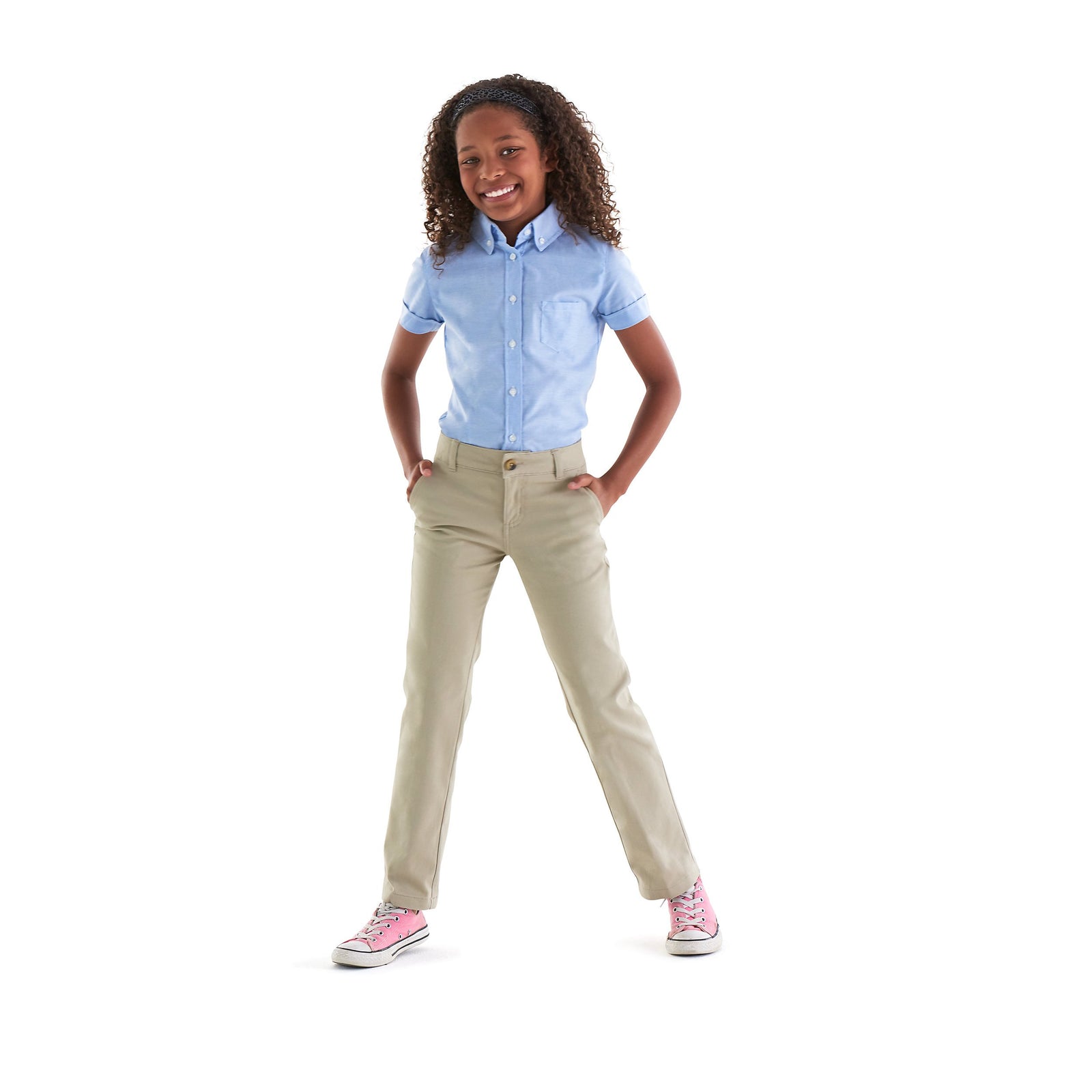 Oaks Classical -  Girls Stretch Twill Straight Leg Pants