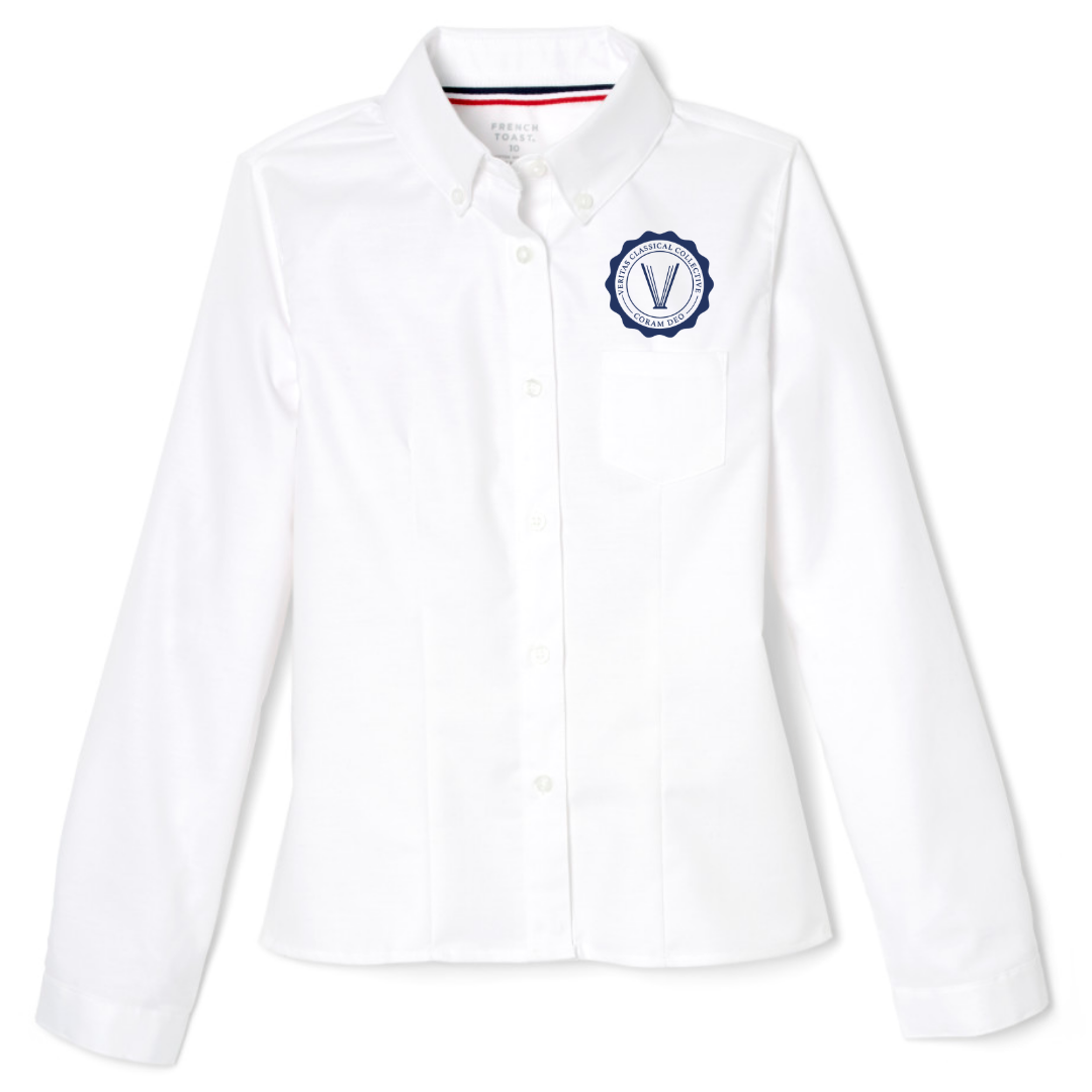 Veritas Classical - AR - Girl's / Young Women's Long Sleeve Fitted Oxford Shirt