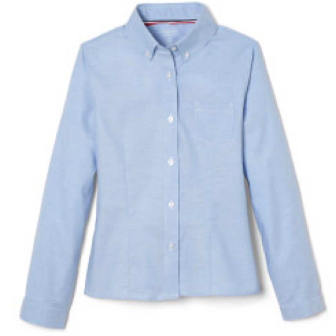 Litchfield Christian School - Girl's / Women's Long Sleeve Fitted Oxford Shirt - No Logo