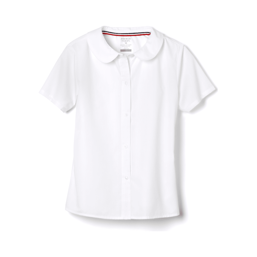Girl&#39;s Plus Size Short Sleeve Blouse - White