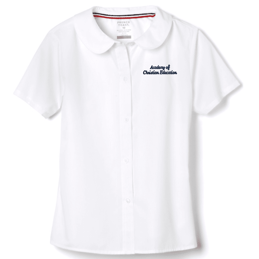 Academy of Christian Education - Girl's Short Sleeve Peter Pan Blouse