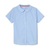 Plus Size Short Sleeve Blouse - Light Blue