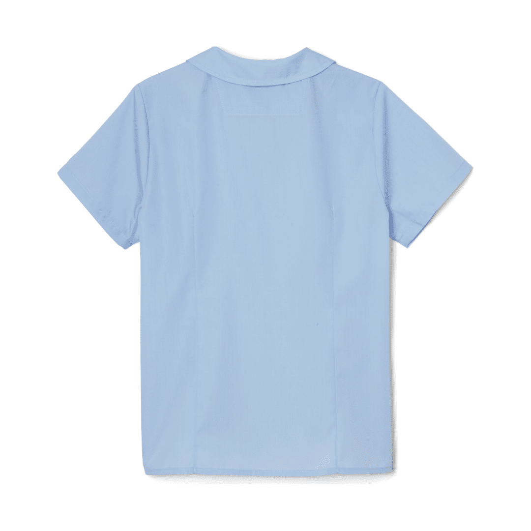 Plus Size Short Sleeve Blouse - Light Blue