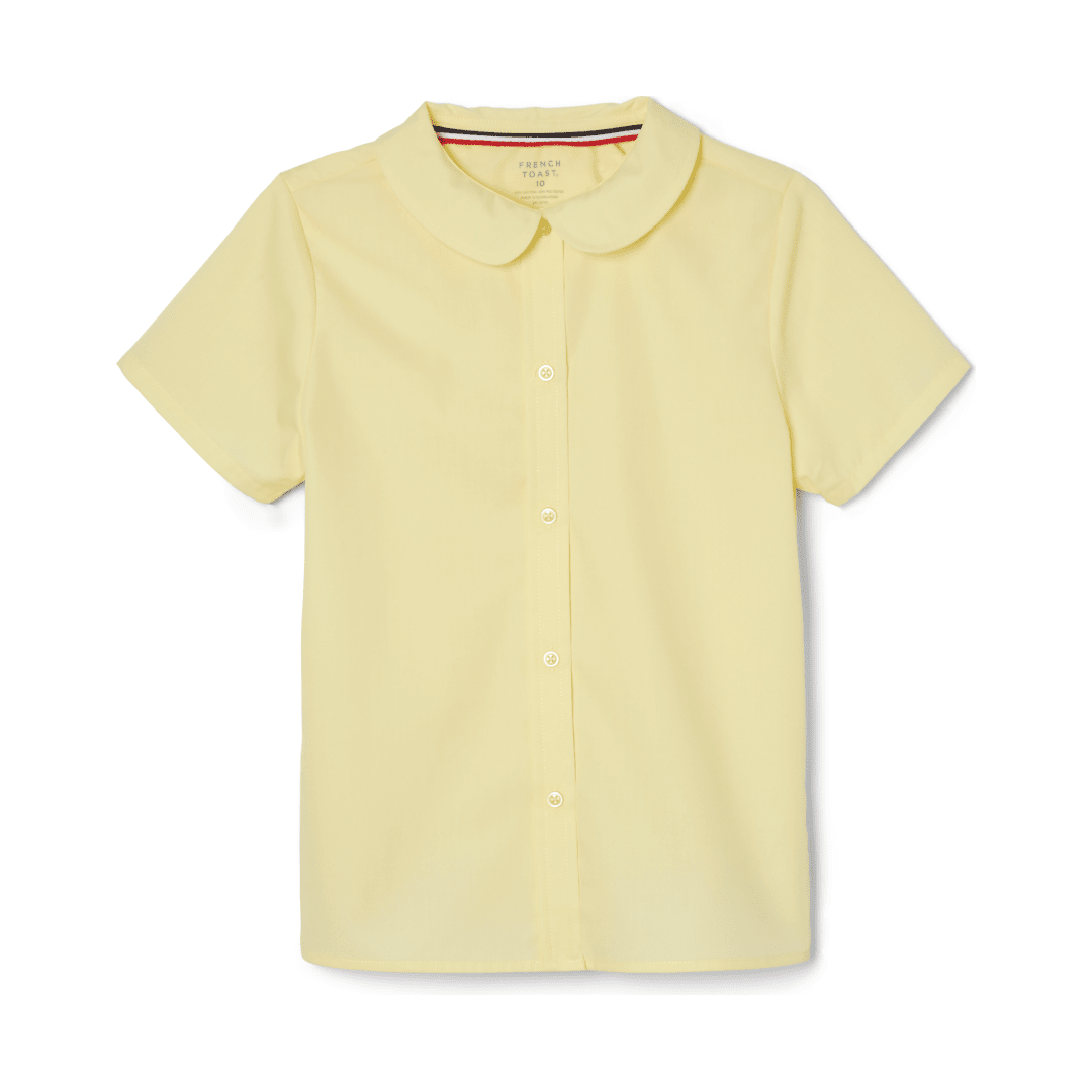 Plus Size Short Sleeve Blouse- Yellow