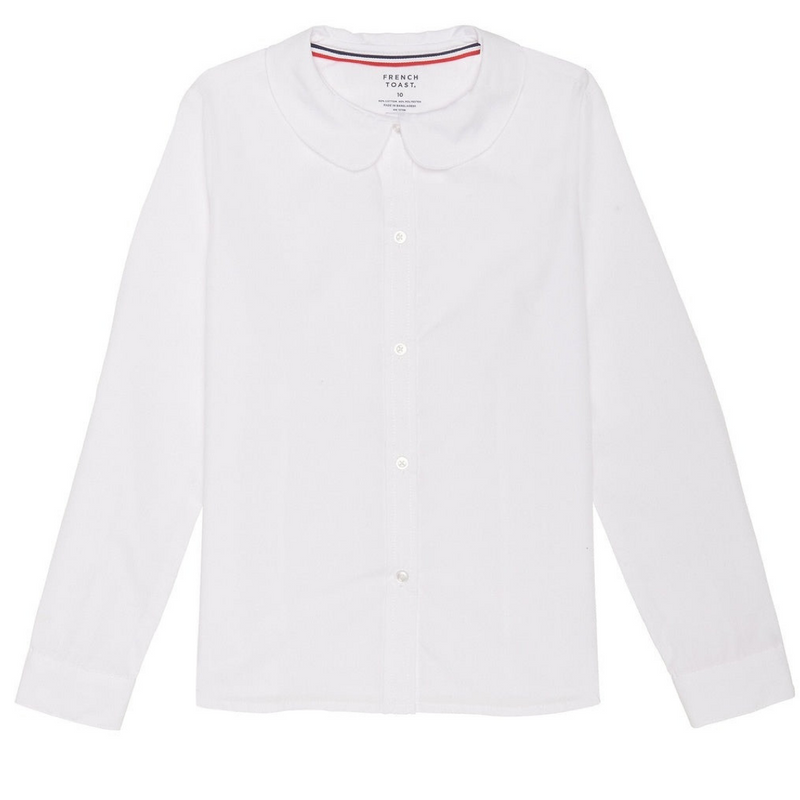 St. Helena - Girl's Long Sleeve Peter Pan Blouse - No Logo