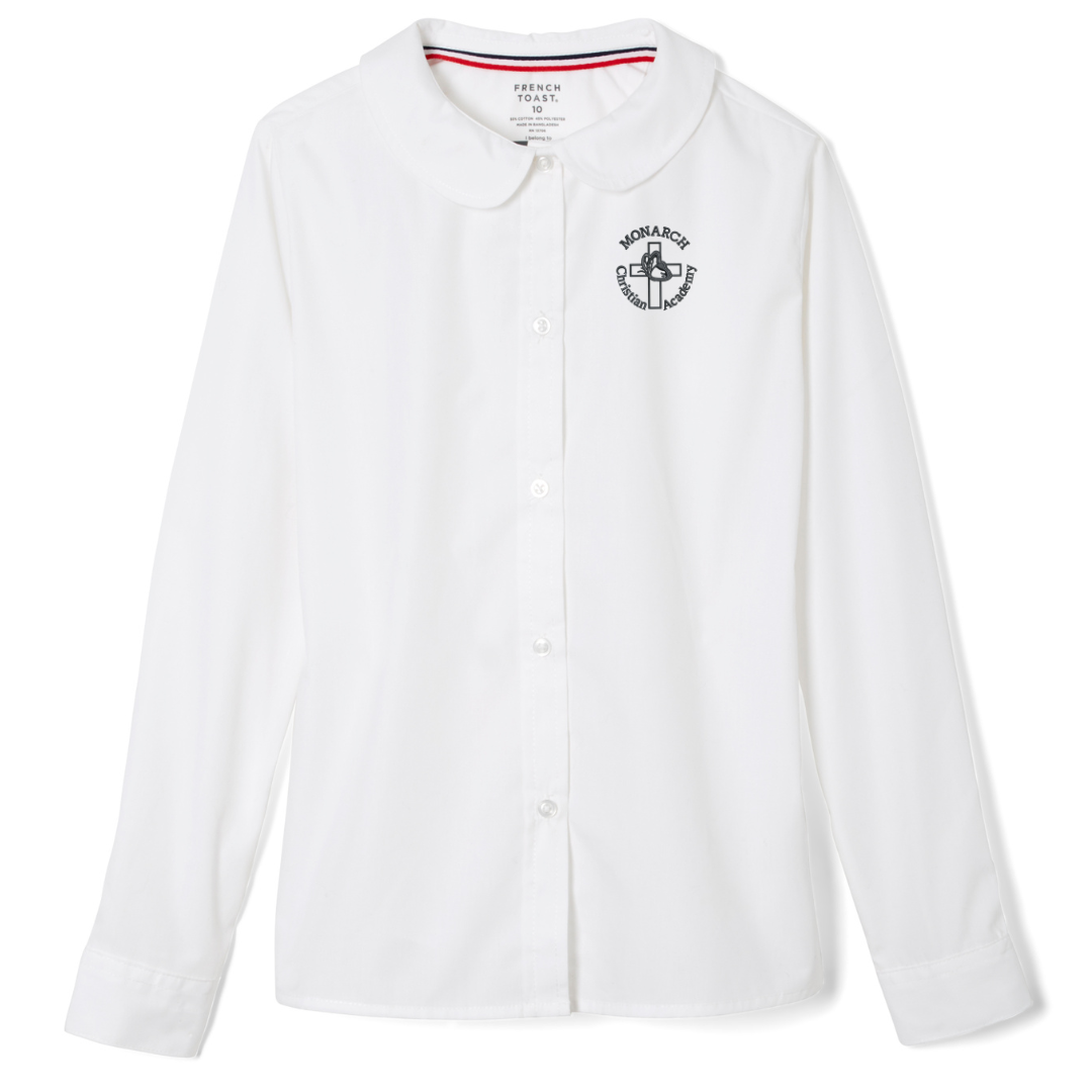 Monarch Christian Montessori - Girl's Long Sleeve Peter Pan Blouse