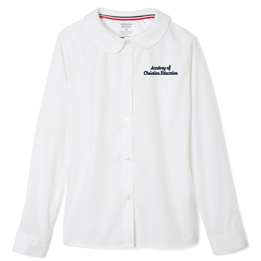 Academy of Christian Education - Girl's Long Sleeve Peter Pan Blouse