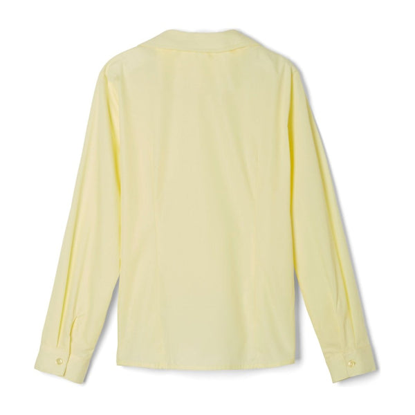 Plus Size Long Sleeve Blouse -Yellow