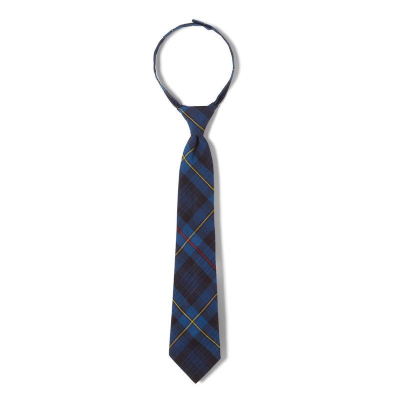 KINGS ACADEMY-CA - Boys Blue/Red Plaid Adjustable Tie