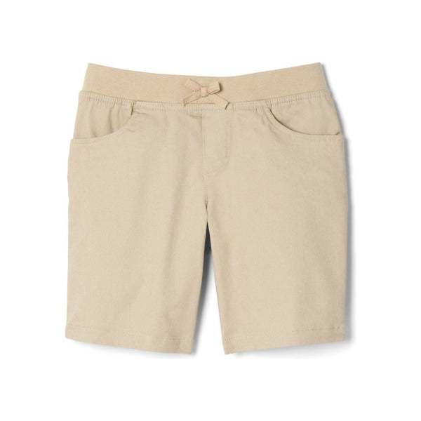 Girls Stretch Pull-On Tie Front Shorts